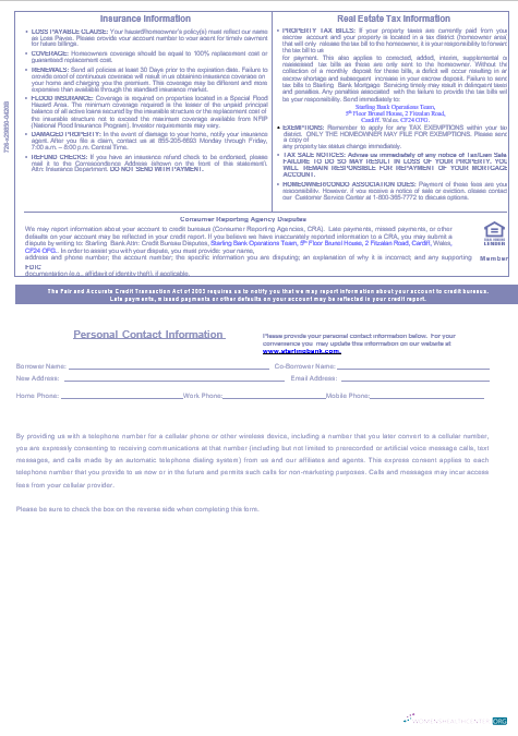 Download UK Starling Bank mortgage statement in Word and PDF formats, 3 pages 3 Photoshop template